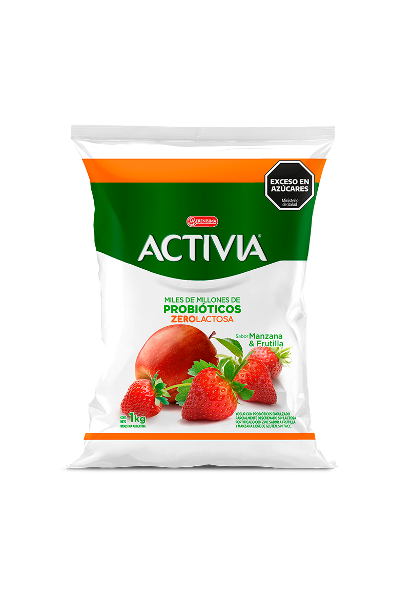 ACTIVIA Bebible zerolactosa manzana y frutilla 1kg