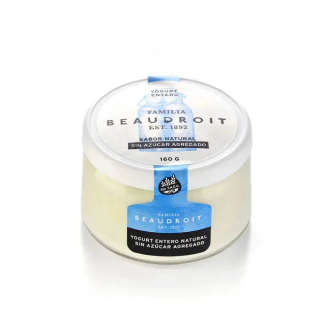 BEAUDROIT yogurt descremado sabor natural 160g