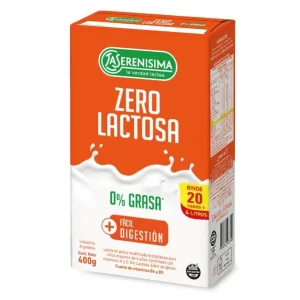 SERENISIMA Leche entera en polvo 0% lactosa 400 g