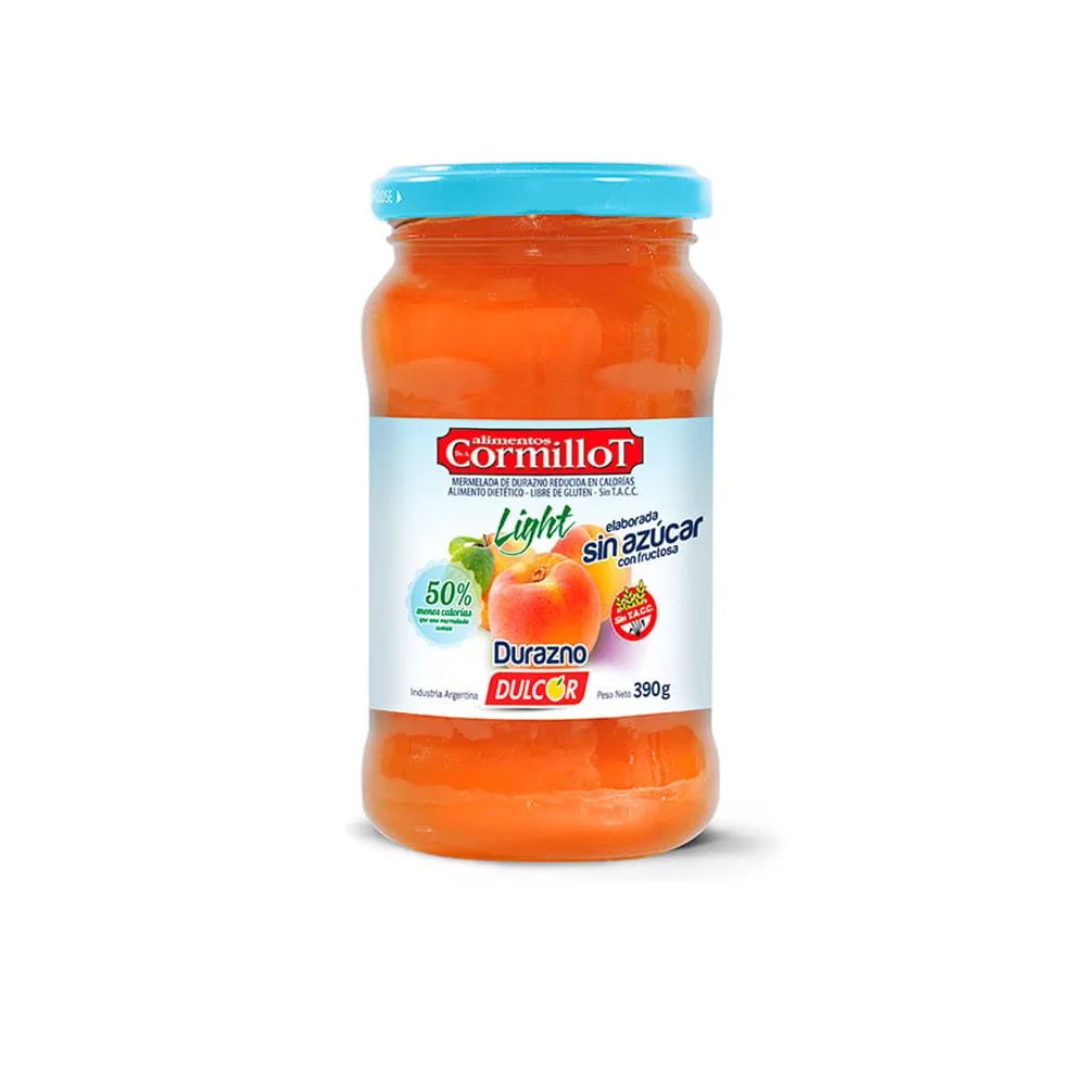 ALIMENTOS CORMILLOT mermelada light durazno sin azucar 390 g