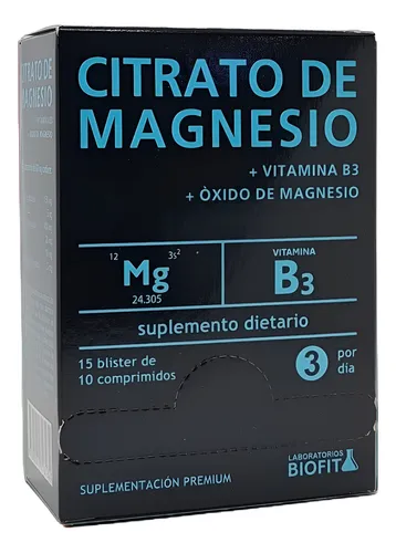 BIOFIT citrato de magnesio vitamina d3 + oxido de magnesio