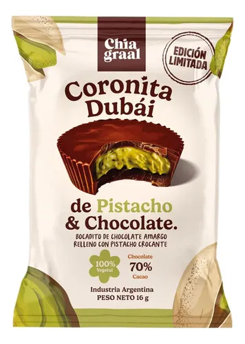 CHIA GRAAL coronita de pistacho y choco