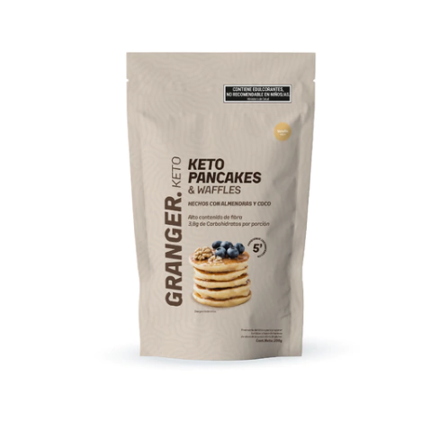 GRANGER Pancakes y waffles con harina de almendra y coco keto 200g