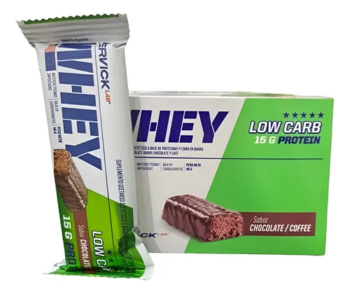 MERVICK WHEY Barrita Proteica Whey Chocolate y Café