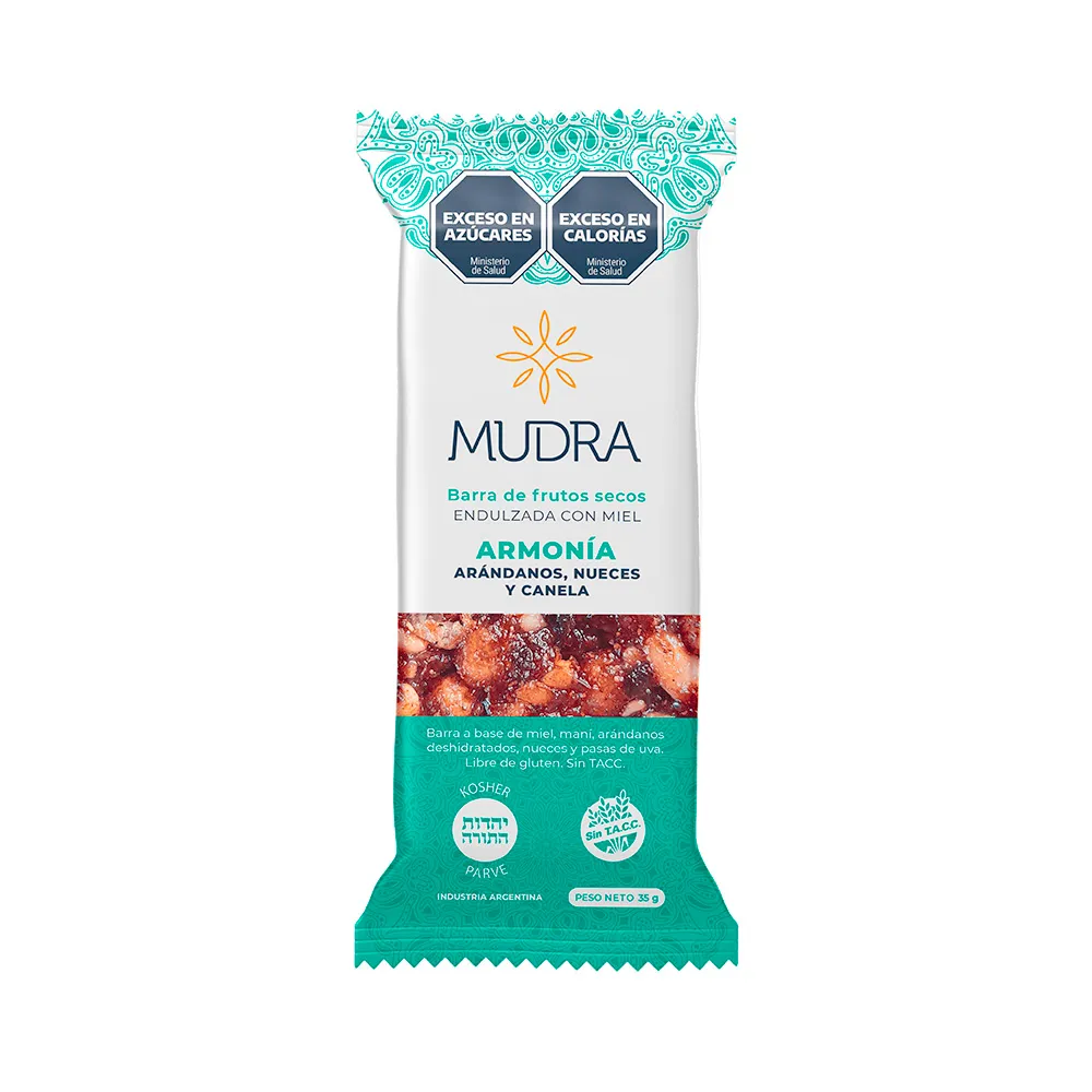 MUDRA barra armonia arandano nueces y canela 35g
