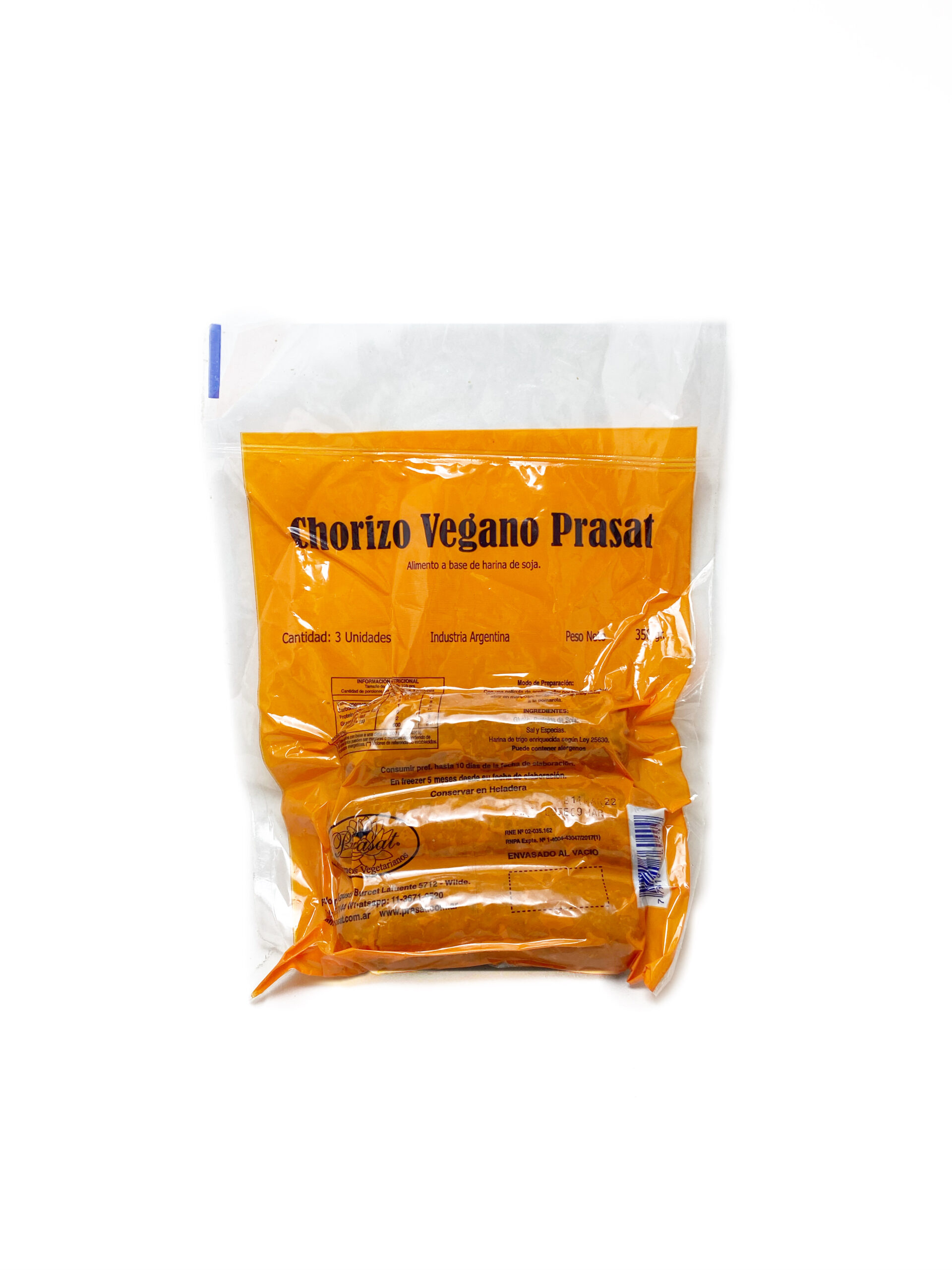 PRASAT Chorizo Vegano 3 Unidades