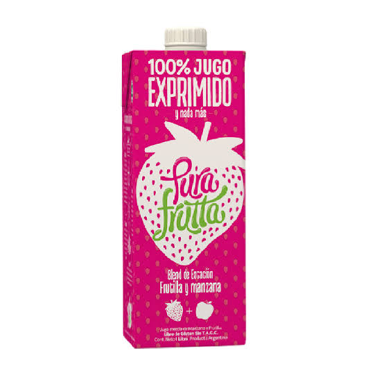 PURA FRUTTA manzana y frutilla 1L
